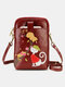 Women Crossbody Bag Cat Pattern Handbag - Red