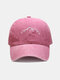 Unisex Cotton Outdoor Sports Washed Made-old Mountaineering Fishing Sunscreen Sunshade Baseball Cap - Pink