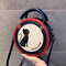 المرأة القط نمط حقيبة يد حقيبة كروسبودي - أزرق