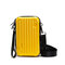 Women Travel Case Styling Crossbody Bag Cute Solid Phone Mini Bag - Yellow