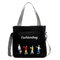 Small Fresh Art Casual Shoulder Bag Cute Wild Canvas Bag Female Slung Ins Large Capacity Student Portable - Black