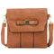  Women Vintage Bowknot PU Leather Hasp Messenger Shoulder Bag Crossbody Bag - Yellow