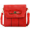  Women Vintage Bowknot PU Leather Hasp Messenger Shoulder Bag Crossbody Bag - Red