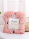 Cobertor decorativo extra Soft de peles artificiais reversível felpudo leve longo Cabelo - Rosa
