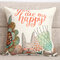 Lovely Rabbit Cartoon Pattern Linen Pillow Case Home Fabric Sofa Mediterranean Cushion Cover - #4