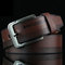 Mens Leather Belt Outdoor Slider Buckle Military Tactical Durable Belt Adjustable Pin Buckle Belt - Brown