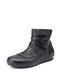 Women Large Size Zipper Solid Color Slip Resistant Winter Short Boots - Black