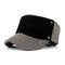 Men Patchwork Woolen Flat Hat Windproof Adjustable Snapback Caps  - Khaki