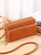 All-Match Faux Fur Multi-Pockets Crossbody Bag Large Capacity Phone Bag - Brown