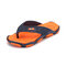 Men Slip Resistant Clip Toe Casual Beach Slippers - Orange