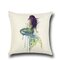 Almohada de lino estilo sirena Caso Funda de cojín mediterráneo para sofá de tela para el hogar - #3