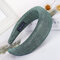 Silk Headband Solid Color Sponge Hair Accessories Hndmade Jewelry - #08
