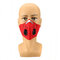 PM2.5 5-layer Filter Face Mask Anti Dust Masks Warm Windproof Riding Cycling Face Protection Mask - Red