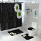 Fresh And Beautiful Flower Shower Curtain Mat Four-Piece Bathroom Mat Set Bathroom Creative Shower Curtain - #1