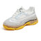 Women Casual Thick Bottom Sports Shoes - Yellow