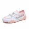  Women Casual Flat Breathable Mesh Soft Bottom Sports Shoes - Pink
