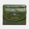 Women 8 Card Slots Genuine Leather Coin Purse Wallet - Green
