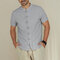 Chinese Style Single Breasted Chinese Buttons Slim Fit Retro Shirts for Men - Gray