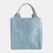 Women Insulated Picnic Outdoor Commute Meal Bag Handbag - Blue 2