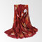 Womens Vogue Simple Cotton Linen Breathable Heart Warm Scarf 180*90cm Oversize Shawl - Rose Red