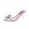 High-heeled Shoes Women's Fine Season New Fashion Rhinestones Transparent Belt Fairy Shoes Pointed Roman Sandals - Silver