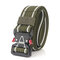 125CM Men Outdoor 3.8 Width Nylon Canvas Tactical Belt Eye-Splice Belt - Green & White