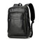 Vintage Faux Leather Laptop Bag Travel Backpack Shoulder Bag For Men - Black