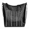 Ladies Textured Soft Leather Handbags Chain Shoulder Bag Rivet Tote Bag - #07