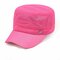 Men Women Summer Mesh Adjustable Flat Hat Outdoor Casual Sports Breathable Visor Cap - Rose Red