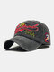 Men Embroidery Letter Pattern Baseball Cap Outdoor Sunshade Adjustable Hat - Black