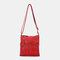 Women Waterproof Multi-pocket Anti-theft Crossbody Bag Shoulder Bag - Red