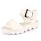 Girls Solid Color Soft Bottom Non Slip Comfy Simple Sandals - White