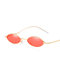 Women Vintage Oval Fashion Sunglasses UV400 Metal Frame Sunglasses Outdoor Travel Beach Sunglasses - #2