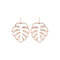 Boucles d'oreilles pendantes tendance Boucles d'oreilles à feuilles creuses à la mode Bijoux ethniques Long Dangle pour les femmes - Or