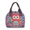 Owl Lunch Box Bag Aufbewahrung Lunch Bag Niedliches Tiermuster Handwebtuch Lunch Bag Handtasche - #7
