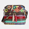 Women Floral Vintage Genuine Leather Crossbody Bag Girls Casual Shoulder Bag - #01
