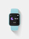 8 Cores Macaron Color Smart Sport Pulseira Dados de Exercício Coração Pedômetro de Monitoramento de Taxa Bluetooth Multifuncional Smart Watch - azul