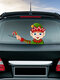 Christmas Snowman Elf Wiper Sticker Removable Rear Windshield Stickers Car Sticker - #10