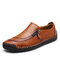 Men Casual  Large Size Business Retro Flats - Brown