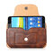 Man Genuine Leather Mobile Phone Cases Waist Bag Purse Card Phone Wallet  - Coffee