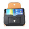 Man Genuine Leather Mobile Phone Cases Waist Bag Purse Card Phone Wallet  - Black