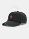 Unisex Mushroom Printing Fashion Sunshade Breathable Baseball Hat - Black
