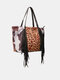 Women Artificial Leather Elegant Large Capacity Tessel Tote Bag Casual Daily Shoulder Bag Handbag - #05