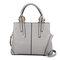  Fahion Women Platinum Tassel Leather Handbag - Gray