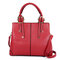  Fahion Women Platinum Tassel Leather Handbag - Red