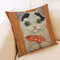Cute Gato Patrón Funda de almohada de lino de algodón Cojín de sofá Coche Funda de almohada - K