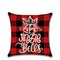 Fodera per cuscino natalizio in lattice rosso e nero classico Fodera per cuscino per divano da casa Decorazione regalo di Natale - #1