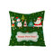Joyeux Noël Gingerbread Man Linen Throw Taie d'oreiller Home Canapé Décor de Noël Housse de coussin - #8