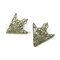 Fashion Retro Pattern Triangle Collar Pin Men Women Hollow Crown Collar Pin Badge - Bronze