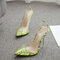 Women Large Size  High Heel Sandals  - Green